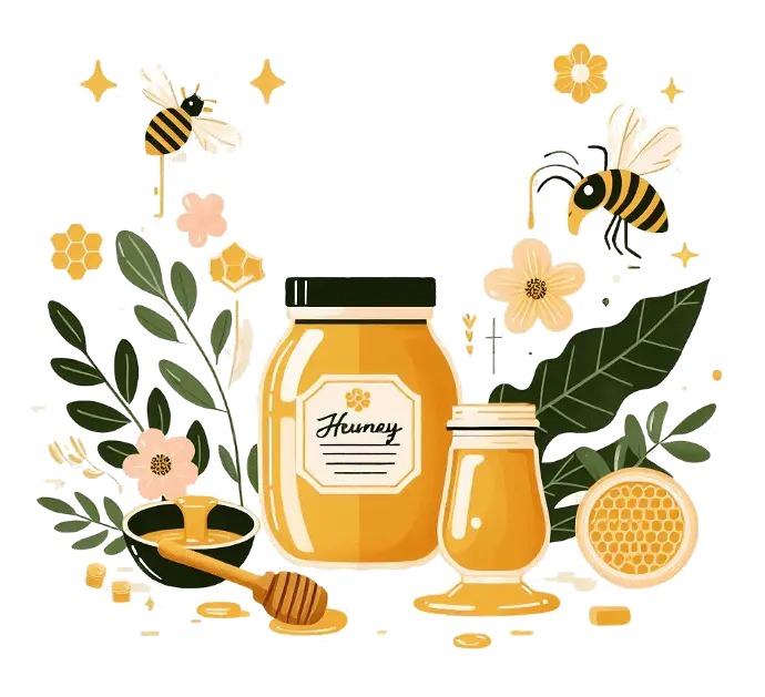 Honig ihr gesundes Superfood: Bienen, Bienenhonig, Vitamine, Honigwaben