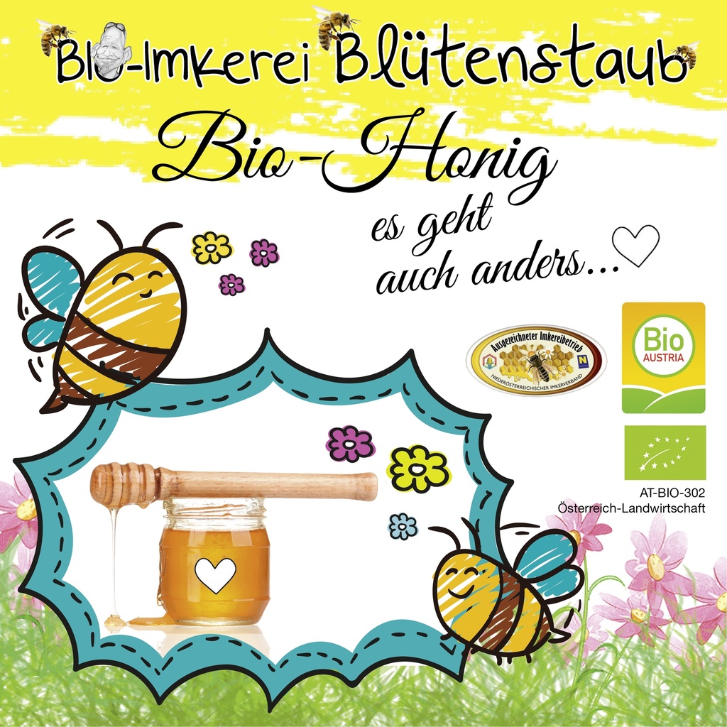 Bio-Imkerei Blütenstaub Kerze Bienenwachs