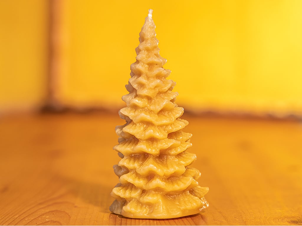 Bienenwachskerze Tannenbaum von Bio-Imkerei Fuchssteiner