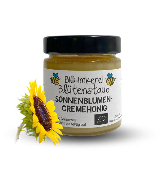 Bio Sonnenblumencremehonig 250g von Bio-Imkerei Blütenstaub