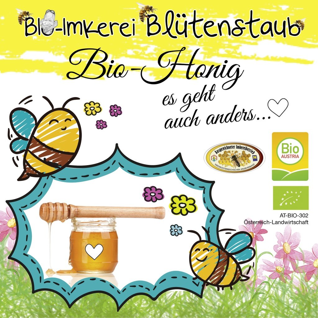 Bio-Imkerei Blütenstaub Bio-Blütencremehonig 250g