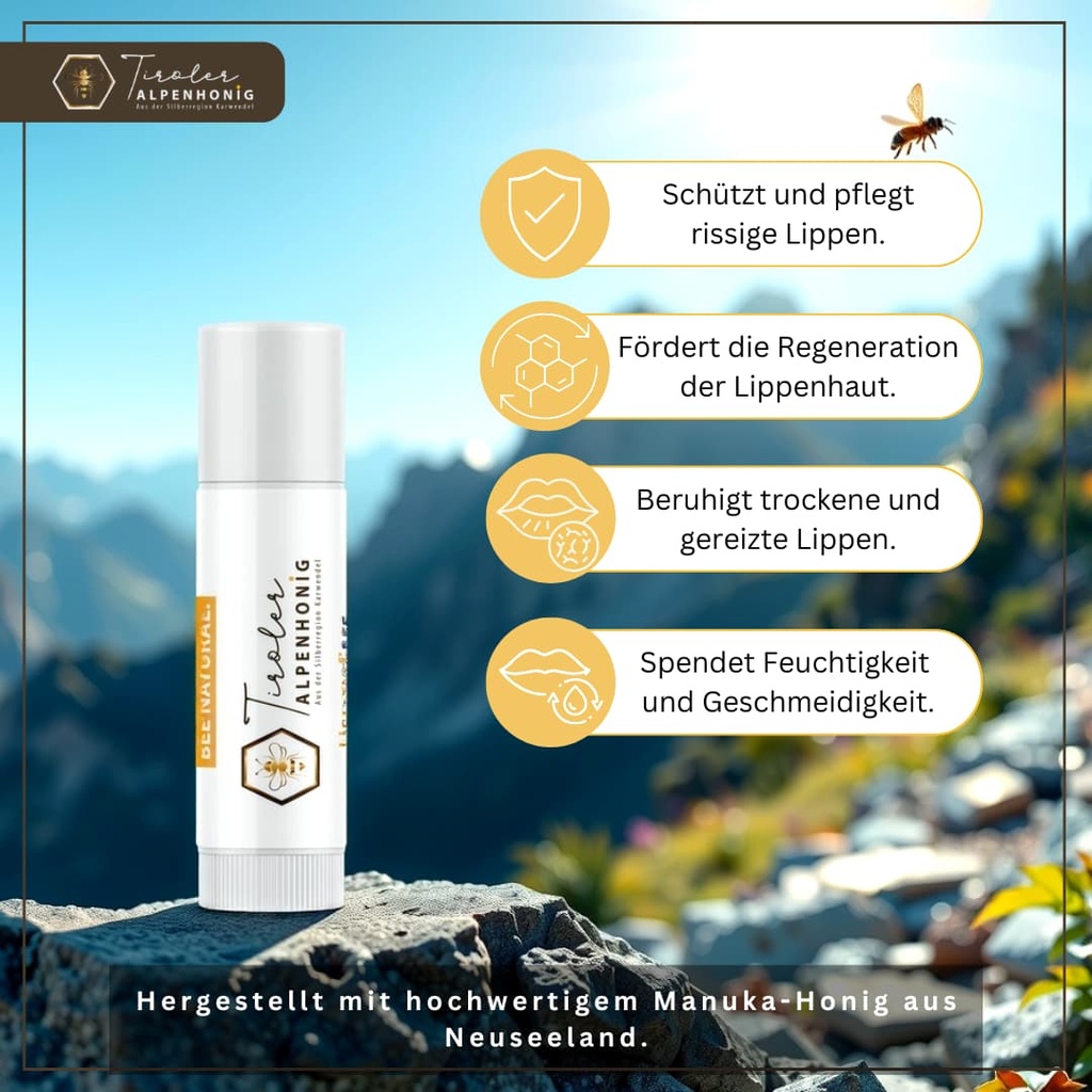 Lippenpflege Manuka 6g von Tiroler Alpenhonig