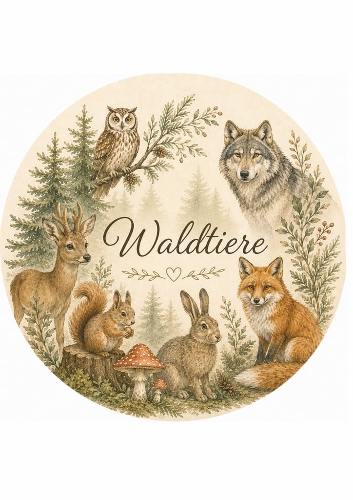 Teelicht Waldtiere 7 Teelichter von Imkerei Herndl