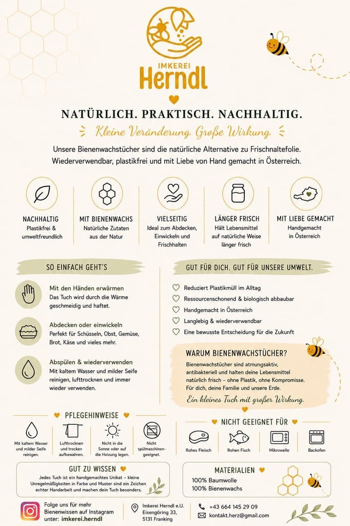 Bienenwachstuch 2er Set Kids Schildkröte von Imkerei Herndl