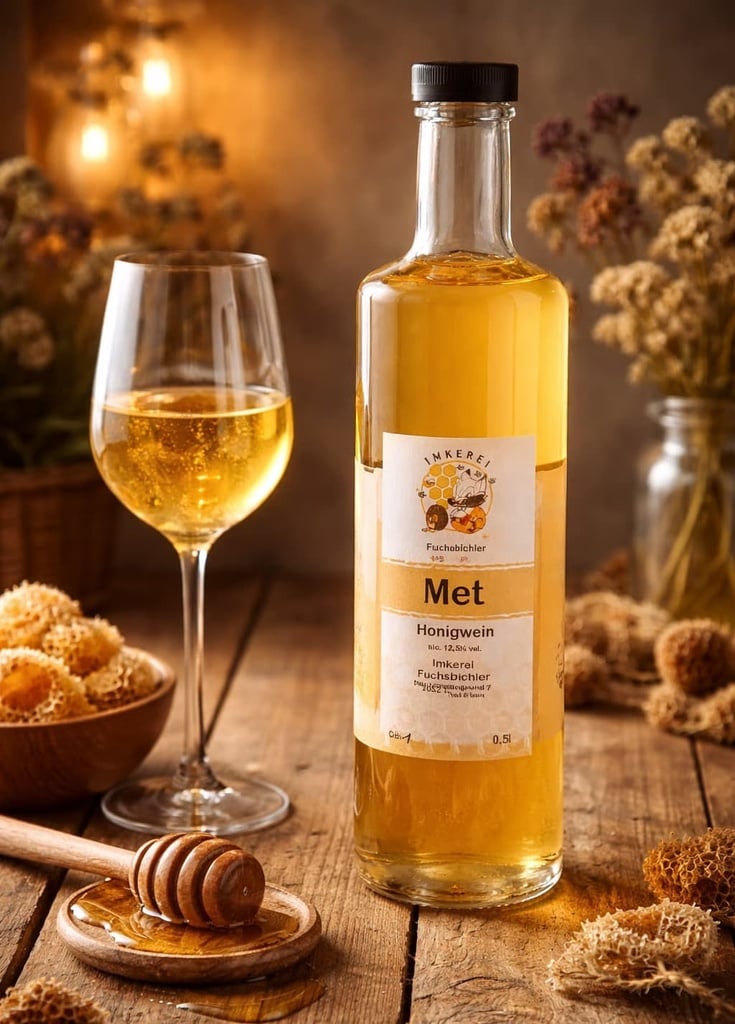 Met - Honigwein trocken 500ml von Imkerei Fuchsbichler