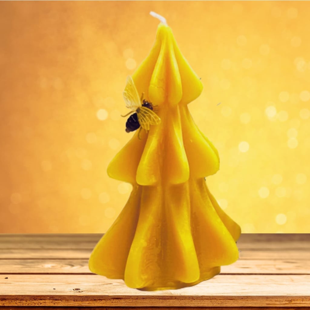 Bienenwachskerze Tannenbaum von Bio-Imkerei Blütenstaub