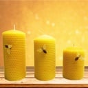 Bienenwachskerze gerollt 13cm von Bio-Imkerei Blütenstaub