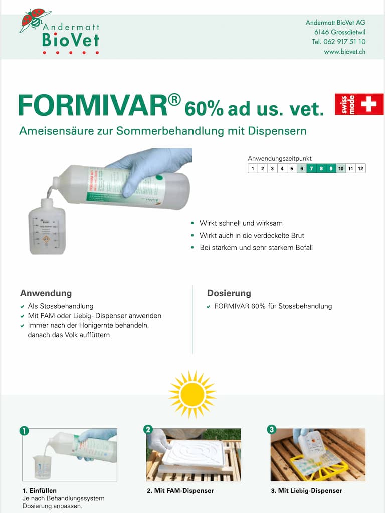 Andermatt BioVet Formivar Ameisensäure 60% ad us. vet. Lösung 1.000ml