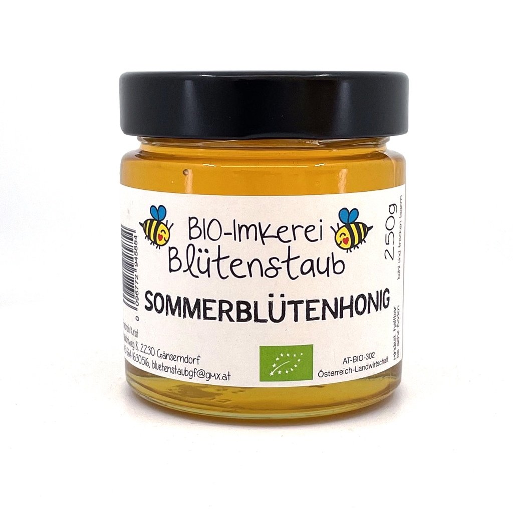 Bio Sommerblütenhonig 250g von Bio-Imkerei Blütenstaub