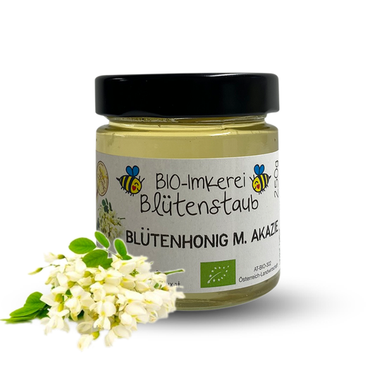 Bio Blütenhonig mit Akazie 250g von Bio-Imkerei Blütenstaub
