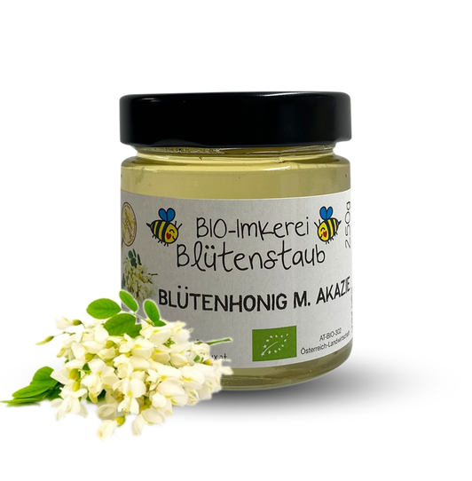 Bio Blütenhonig mit Akazie 250g von Bio-Imkerei Blütenstaub