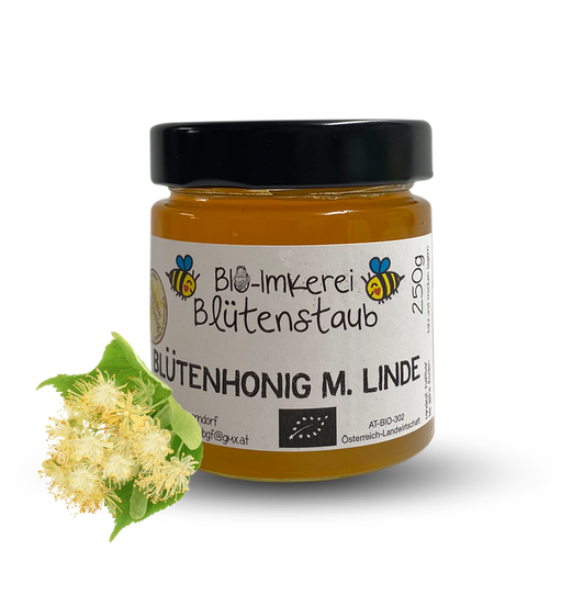 Bio Blütenhonig mit Linde 250g von Bio-Imkerei Blütenstaub