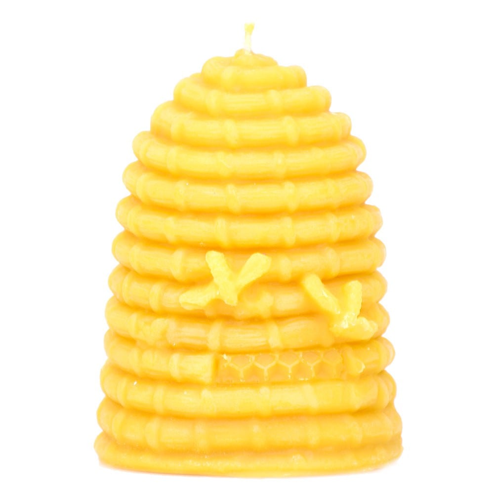 Bienenwachskerze Bienenkorb von Bio-Imkerei Fuchssteiner