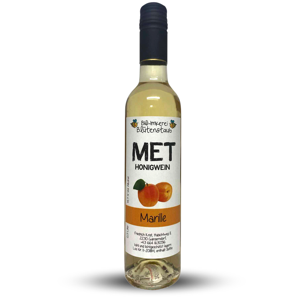 Met Honigwein Marille 500ml von Bio-Imkerei Blütenstaub