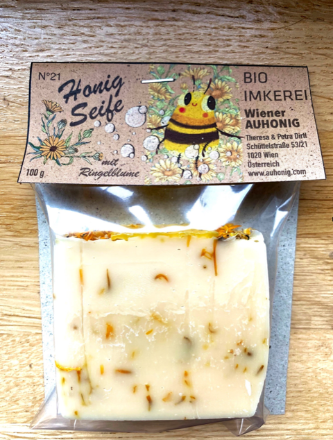 Naturseife mit Ringelblumen 100g von Bio-Imkerei Auhonig