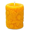 Bienenwachskerze Sonnenblumen von Ferdi's Imkerei