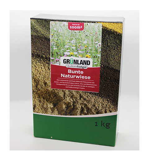 Blumenwiese "Bunte Naturwiese" 1kg von Grünland Qualitätssaatgut