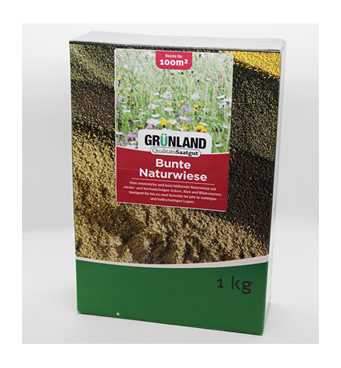 Blumenwiese "Bunte Naturwiese" 1kg von Grünland Qualitätssaatgut