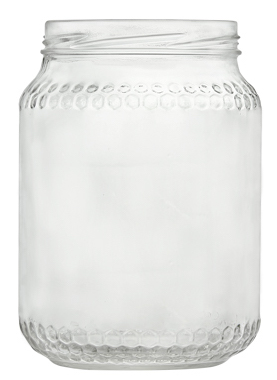 Honigglas neutral 0,78l für 1kg inkl. TO82 Imkerbund Deckel Gold 6-Stk-Pkg von Müller Glas