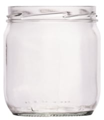 Honigglas neutral 0,425l für 500g inkl. TO82 Imkerbund Deckel Gold 6-Stk-Pkg von Müller Glas