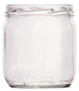Honigglas neutral 0,425l für 500g inkl. TO82 Imkerbund Deckel Gold 6-Stk-Pkg von Müller Glas