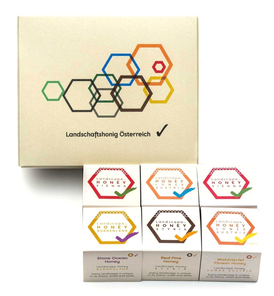 Landschaftshonig - Die große Vielfalt 6er-Set von Landschaftshonig Österreich