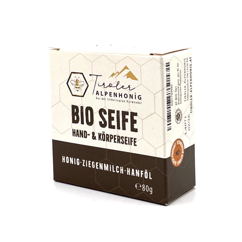 Bio Naturseife Hand & Körperseife 80g von Tiroler Alpenhonig