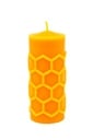 Bienenwachskerze Wabenmuster groß von Imkerei Dolomitenbiene