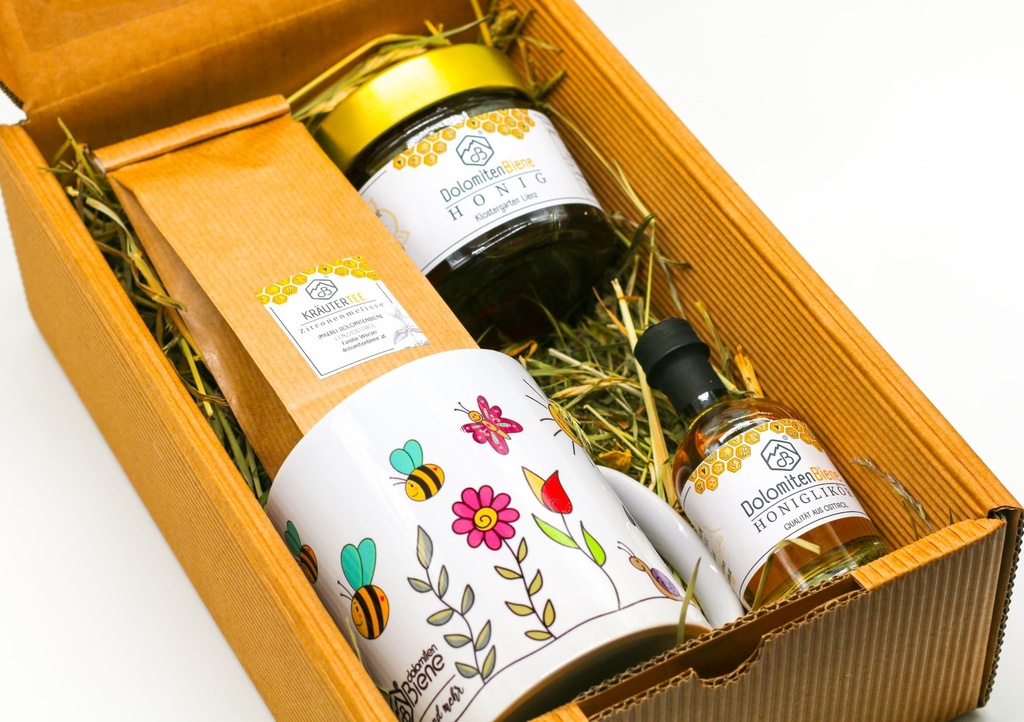 Geschenkbox Weihnachten "Kräutertee" von Imkerei Dolomitenbiene