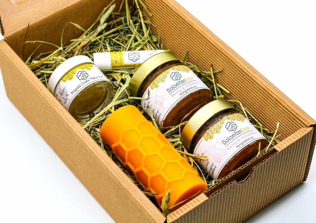 Geschenkbox Weihnachten "Honigduett" von Imkerei Dolomitenbiene