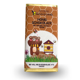 Bio Honig Schokolade mit Mandel-Nougat-Creme 70g von Bio-Imkerei Blütenstaub