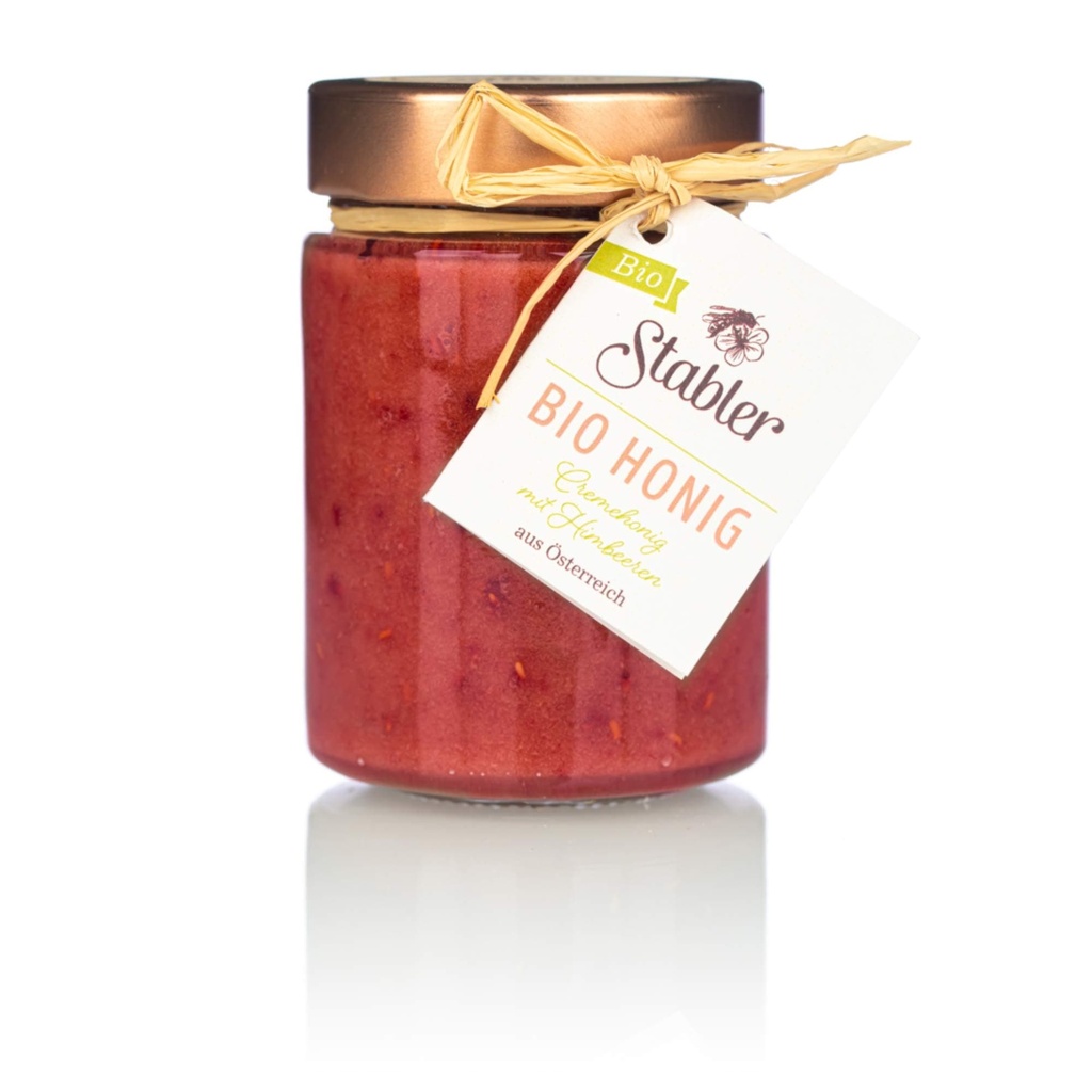 Bio Cremehonig mit Himbeeren 230g von Bio Imkerei Stabler