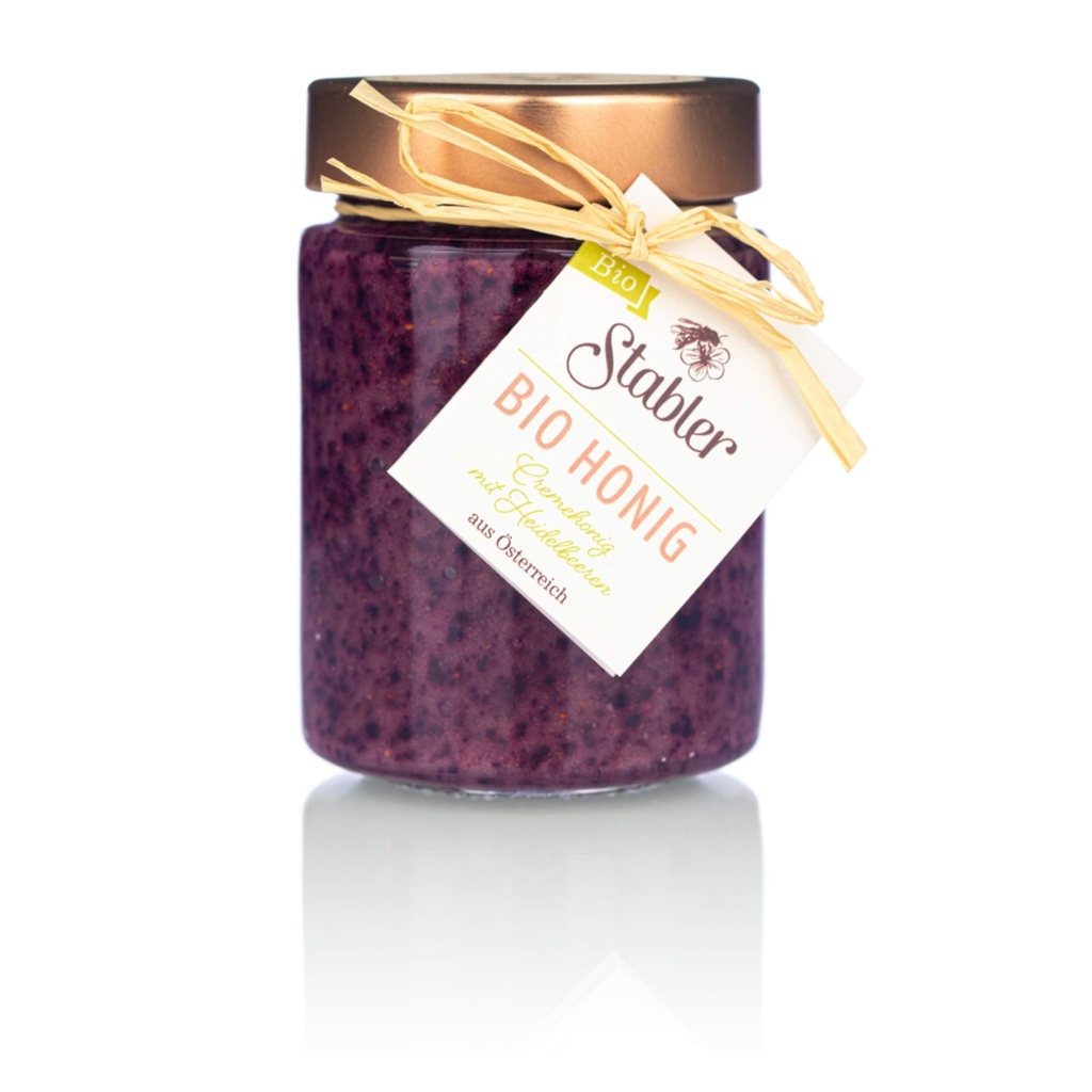Bio Cremehonig mit Heidelbeeren 230g von Bio Imkerei Stabler