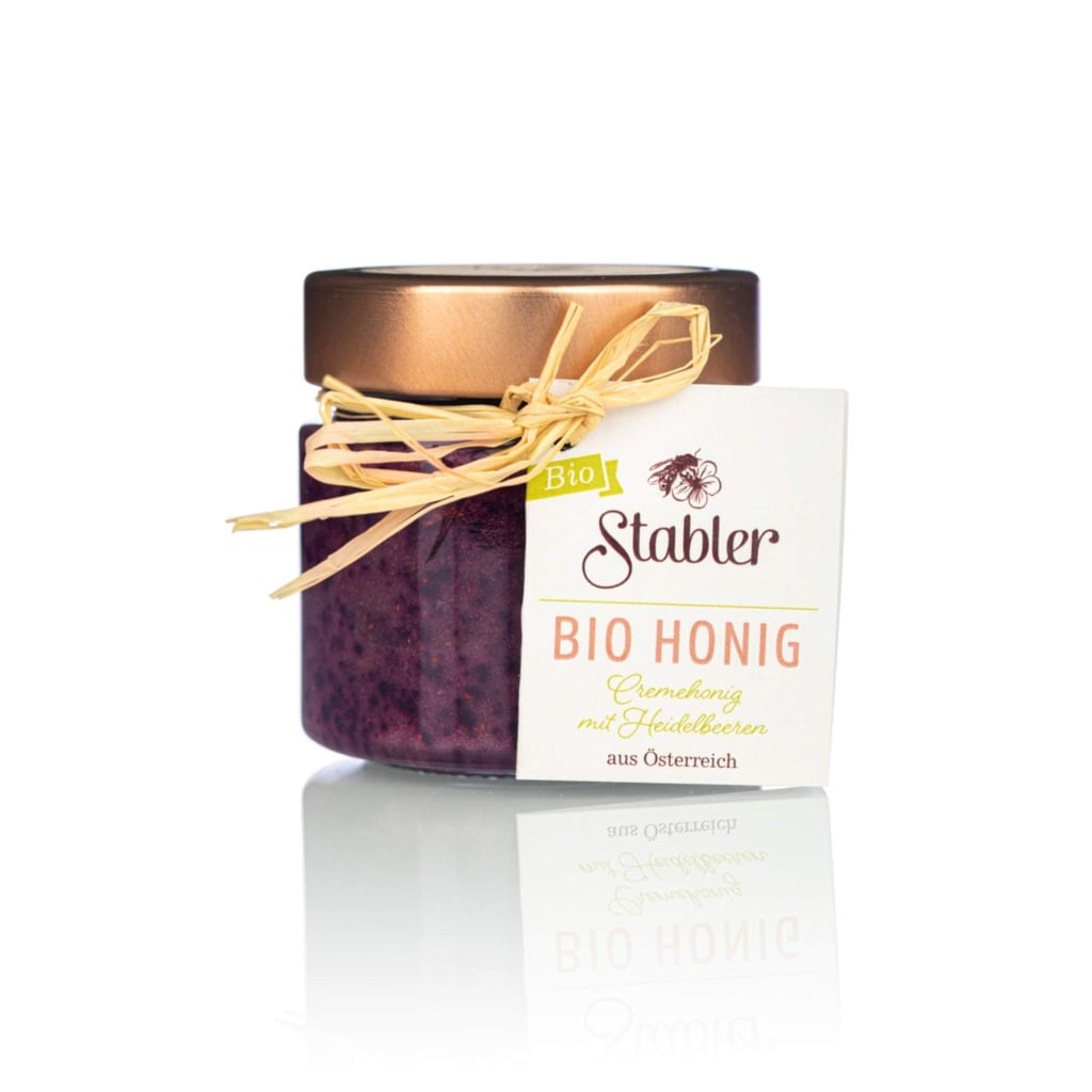 Bio Cremehonig mit Heidelbeeren 125g von Bio Imkerei Stabler