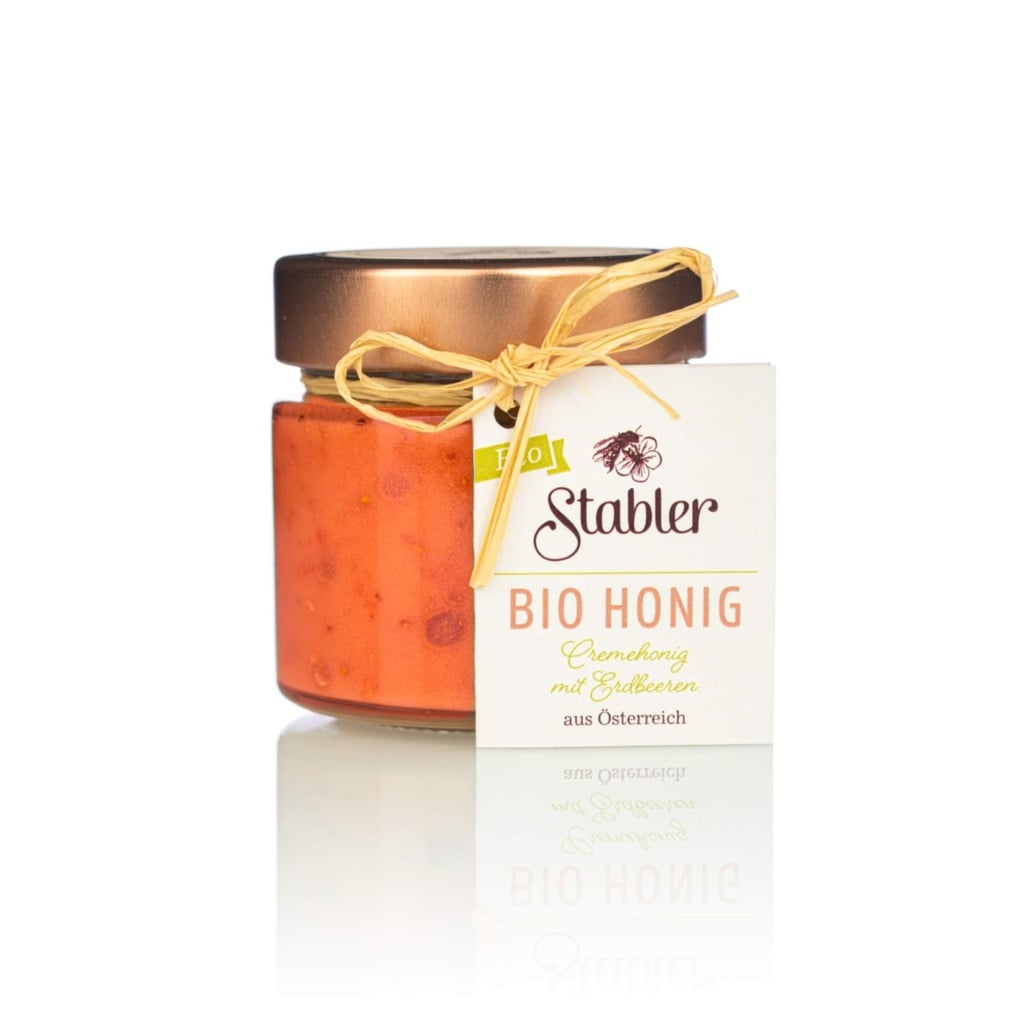 Bio Cremehonig mit Erdbeeren 125g von Bio Imkerei Stabler