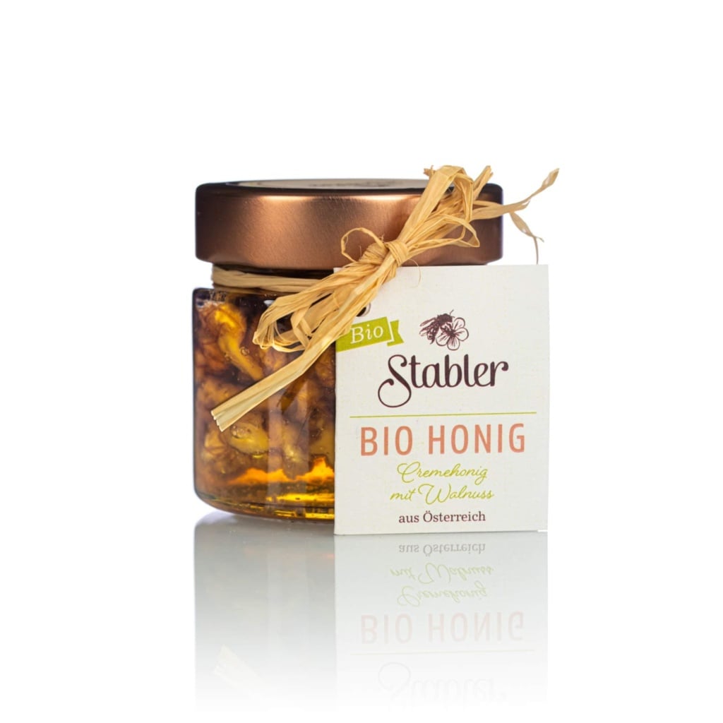 Bio Honig mit Walnüssen 125g von Bio Imkerei Stabler