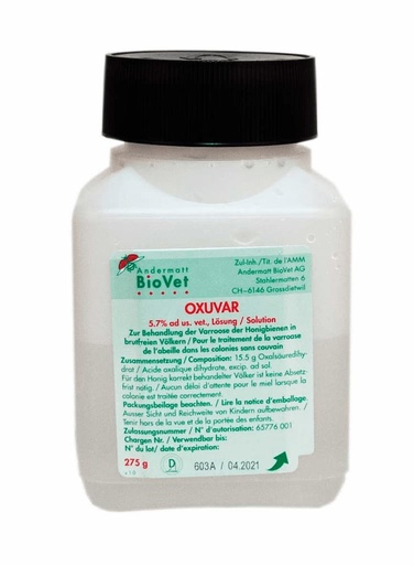 Oxuvar 5,7% Oxalsäurekonzentrat 275g von Andermatt BioVet