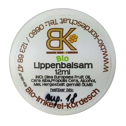 Bio Lippenbalsam 12ml von Bio-Imkerei Kordesch
