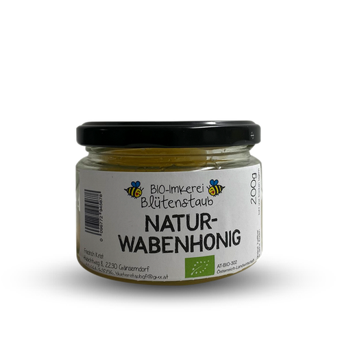 Bio Naturwabenhonig im Glas 200g von Bio-Imkerei Blütenstaub
