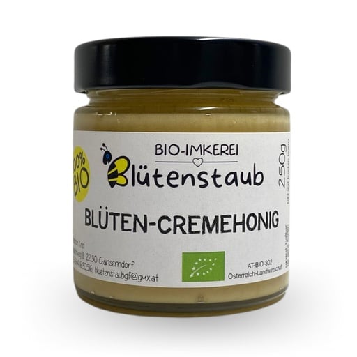 Bio Blütencremehonig 250g von Bio-Imkerei Blütenstaub