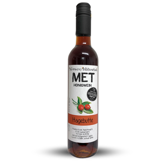 Met Honigwein Hagebutte 500ml von Bio-Imkerei Blütenstaub