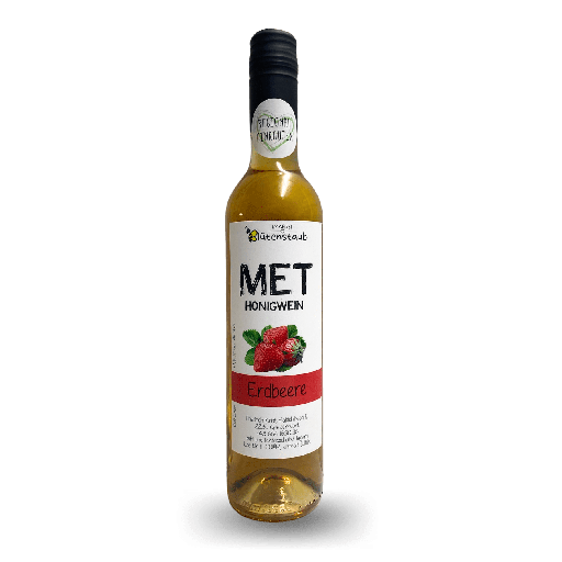 Met Honigwein Erdbeere 500ml von Bio-Imkerei Blütenstaub