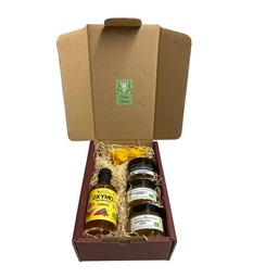 Osterhase Geschenkkarton Honig & Oxymel von Bio-Imkerei Blütenstaub