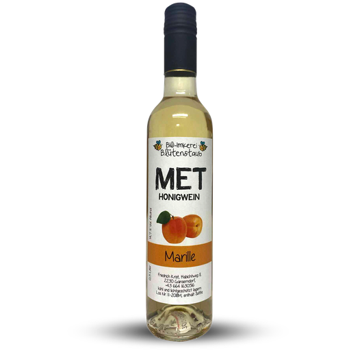 Met Honigwein Marille 500ml von Bio-Imkerei Blütenstaub
