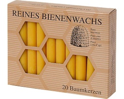 Bienenwachs Christbaumkerzen 20 Stück von Kerzenfarm