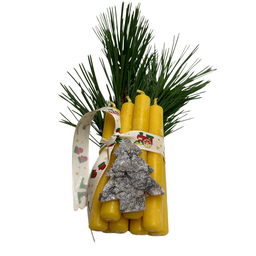 Christbaumkerzen Bienenwachs 10er-Set von Bio-Imkerei Blütenstaub