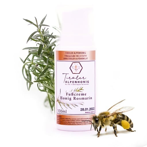 Fußcreme Honig Rosmarin 100ml von Tiroler Alpenhonig