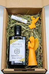 Geschenkbox Weihnachten "OXYMEL Salbei-Schlüsselblume-Spitzwegerich" von Imkerei Dolomitenbiene