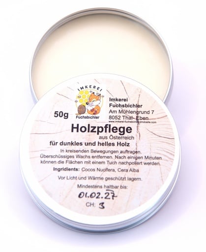 Holzpflege 50g von Imkerei Fuchsbichler