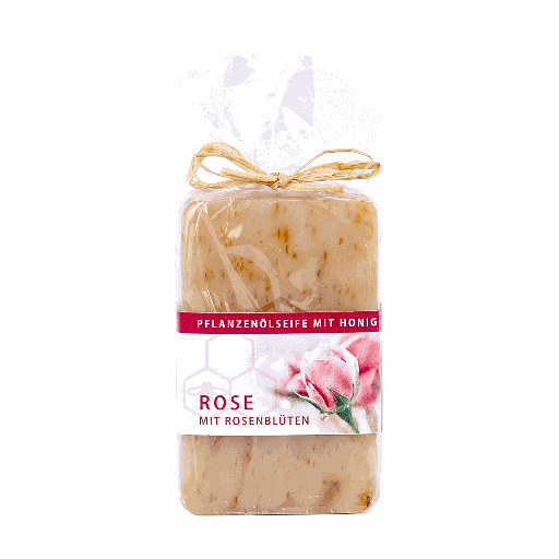 Honigseife mit echten Rosenblüten 100g von Ferdi’s Imkerei
